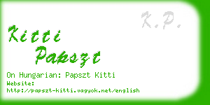 kitti papszt business card